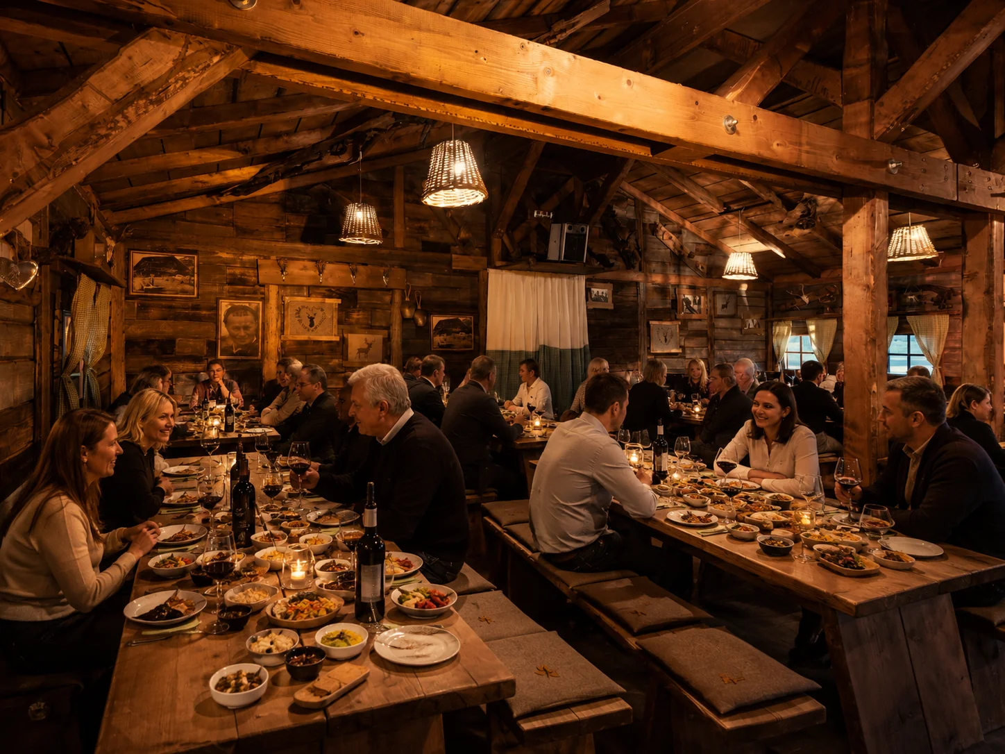 Abendessen im Chalet