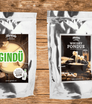Macardo Whsky Fondue, und Kind (Gin Fondue)