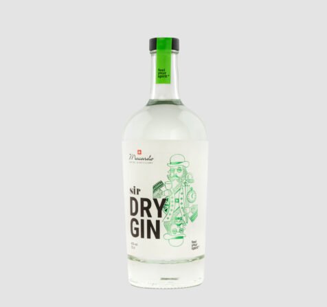 Our Sir Dry Gin. Distilled according to a recipe from 18th century London, with the finest juniper and 18 selected botanicals. Like any genuine and high quality dry gin, Sir Dry Gin, 100% made in Switzerland, is distilled several times - without the addition of colorants or sugar. The recipe of the Swiss Dry Gin enriched with selected regional organic botanicals is secret, its taste unique, with juniper and citrus aromas, delicate acidity and refined spiciness.