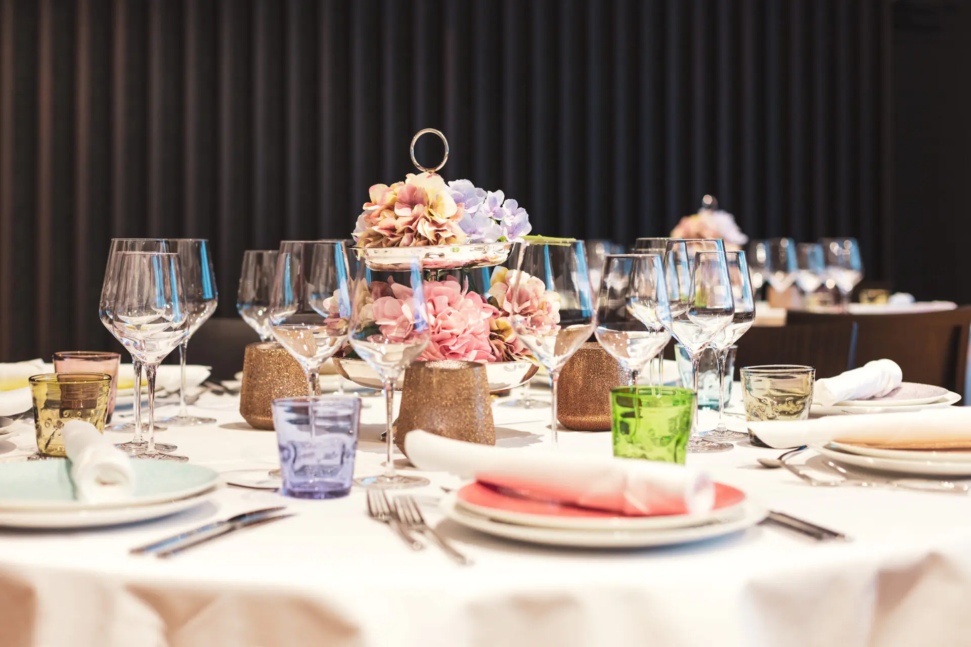 Couvert de mariage salle d'événement